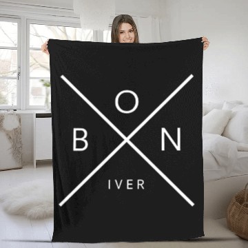 Discover Bon IVER Black Unisex Gift Fleece Blankets