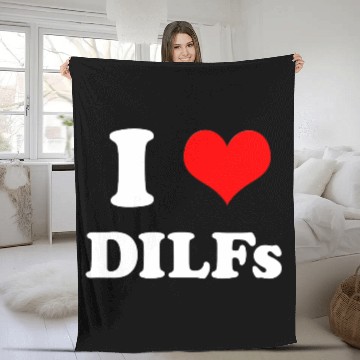 Discover I Love DILFs Gift Idea Fleece Blankets