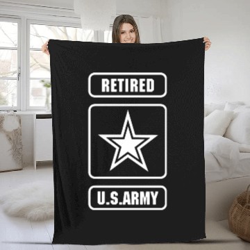 Discover us army retired Fleece Blankets