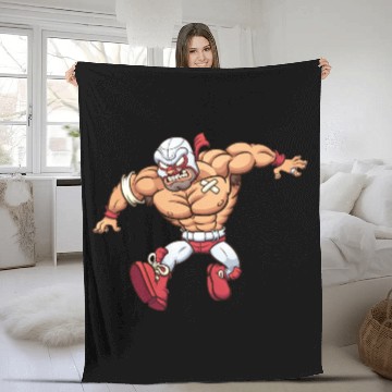Discover Mexican wrestler Fleece Blankets