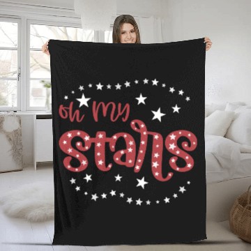 Discover oh my Stars - Front Fleece Blankets