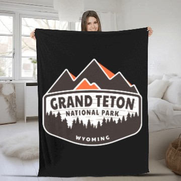 Discover Grand Teton National Park Wyoming Fleece Blankets