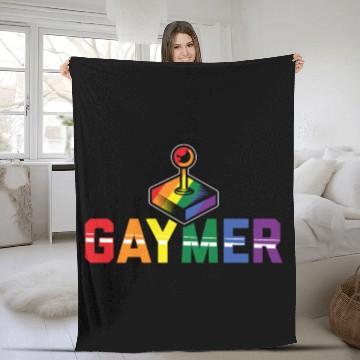 Discover Gaymer Gay Gamer Rainbow Pride LGBT Controller Fleece Blankets