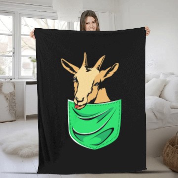 Discover Goat In A Pocket Fleece Blankets