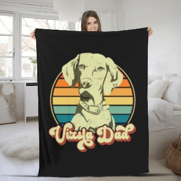 Discover Magyar Vizsla Quote for a Vizsla Dad Fleece Blankets