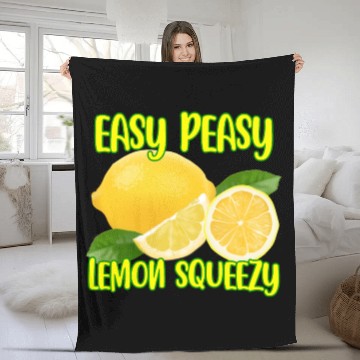 Discover FUNNY EASY PEASY LEMON SQUEEZY TROPICAL SUMMER Fleece Blankets