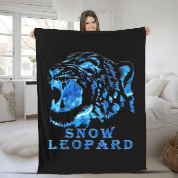 Discover Snow Leopard Fleece Blankets