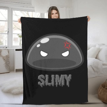 Discover Cute Black Dungeon Slime Monster Weird Anime Fleece Blankets