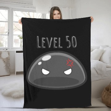 Discover Cute Black Dungeon Slime Monster Weird Anime Fleece Blankets