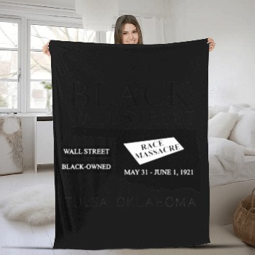 Discover Black Wallstreet Race Massacre Tulsa Oklahoma Fleece Blankets