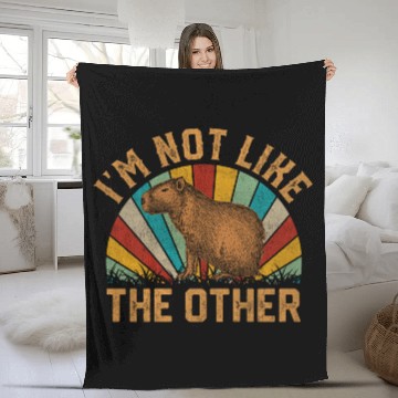 Discover Capybara I'M NOT LIKE THE OTHER Fleece Blankets