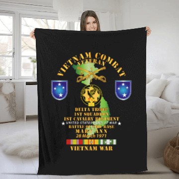 Discover 1st Sqd 1st Cav 23rd ID Fleece Blankets