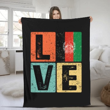 Discover I Love Afghanistan Flag for Afghan Pride Fleece Blankets