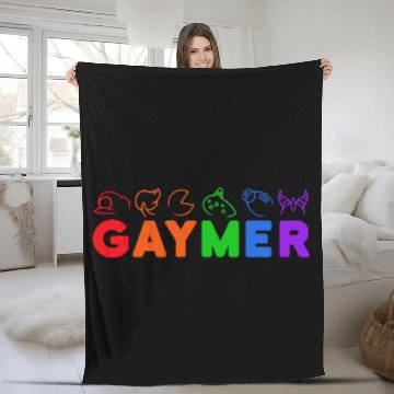 Discover gaymer / gay pride gamer Fleece Blankets