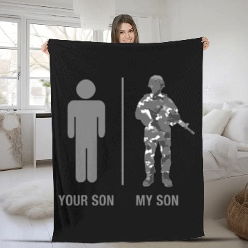 Discover Veteran-Soldier Son Fleece Blankets Military Camouflage Your