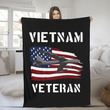 Discover Vietnam Veteran B52 Stratofortress Bomber Plane Us Fleece Blankets