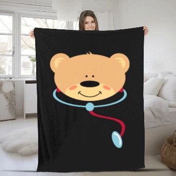 Discover Teddybear Doctor Fleece Blankets