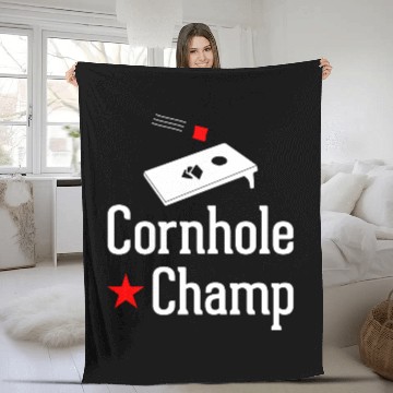 Discover Cornhole Champ Baseball Jerseys Fleece Blankets
