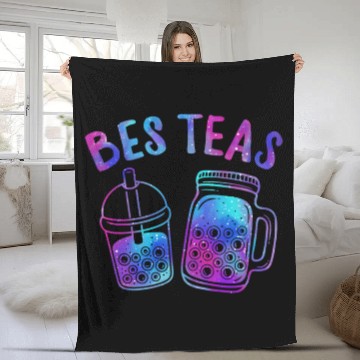 Discover Bes Teas Bubble Tea Fleece Blankets, Bubble Milk Tea