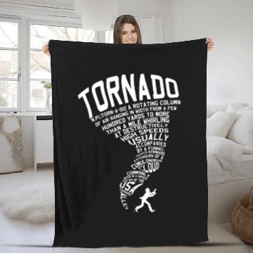 Discover Tornado Storm Chaser Hurricane Wind Weather Gift Fleece Blankets