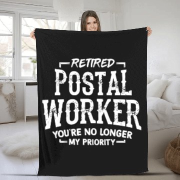 Discover Retired Postal Worker Fleece Blankets