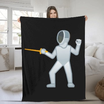 Discover Person Fencing Fencer Gift Fleece Blankets
