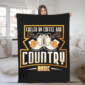 Discover Fueled by Coffee and Country Music Fleece Blankets