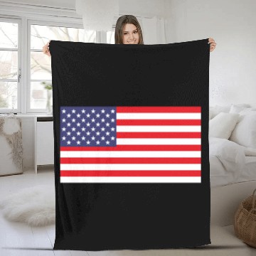 Discover American Flag Fleece Blankets