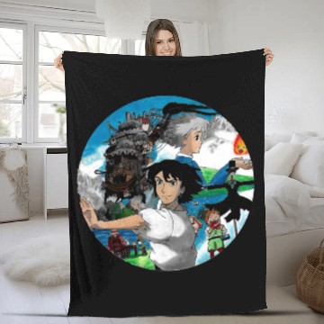 Discover MOVING CASTLE Fleece Blankets
