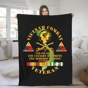 Discover 2nd Squadron 1st Cav Regt 2nd Armor Div Fleece Blankets