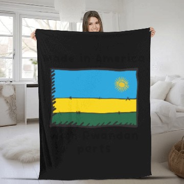 Discover Made In America With Rwandan Parts Fleece Blankets