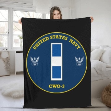 Discover Navy Chief Warrant Officer 3 Cwo-3 Badge Fleece Blankets