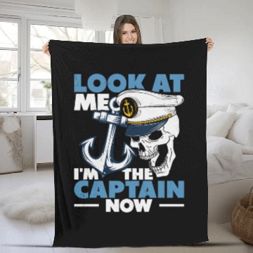 Discover Captain Boat Lovers Fishermen Sailing Boating Fleece Blankets