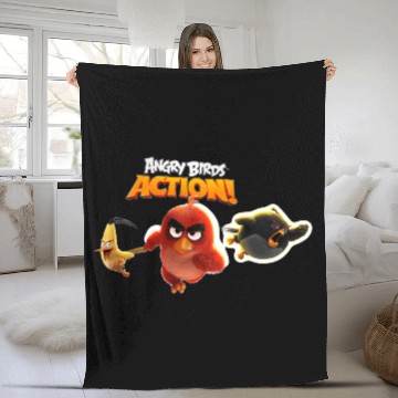 Discover angry birds friends Fleece Blankets