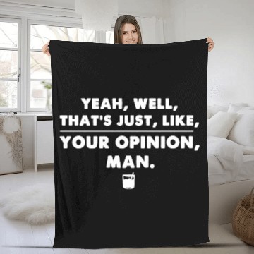 Discover The Big Lebowski Funny Cool Movie Quote Fleece Blankets