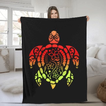 Discover Samoan Turtle Polynesian T Tattoo Gift Idea Fleece Blankets