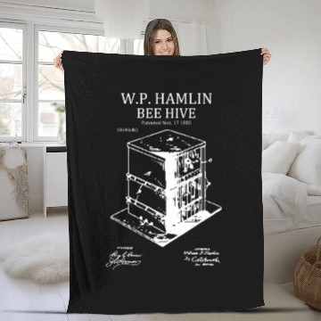 Discover Hamlin Bee Hive Beekeeper Fleece Blankets