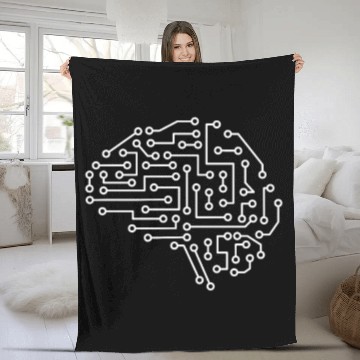 Discover Machine Learning AI Data Science Heartbeat Data Fleece Blankets