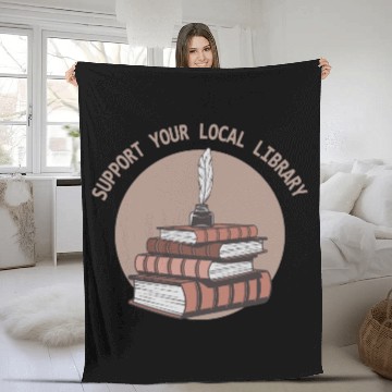 Discover Support your local library Fleece Blankets