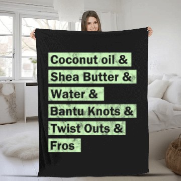 Discover Afrocentric Natural Hair Afro Women Fleece Blankets