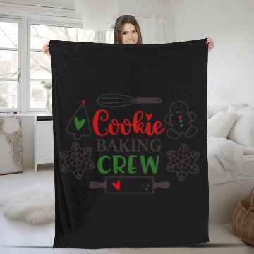 Discover Cookie baking crew Fleece Blankets