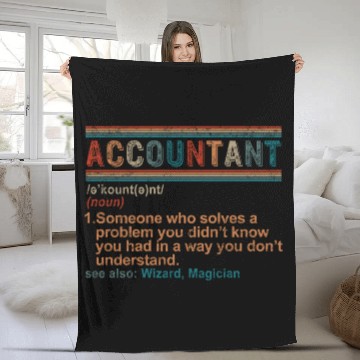 Discover Accountant Definition, Funny Accounting Gift, Fleece Blankets