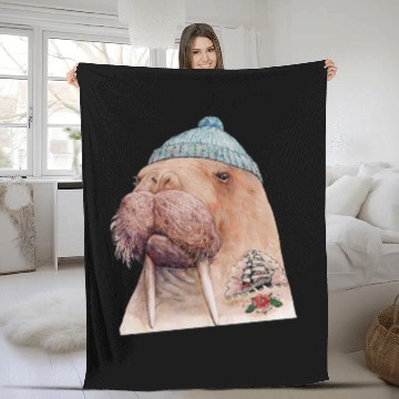Discover Save Walrus Wiles Fleece Blankets
