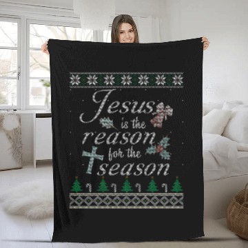 Discover Jesus Is The Reason For The Season Christian Chris Fleece Blankets