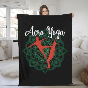 Discover Acro Yoga Asana Meditation Buddhism Nirvana Gift Fleece Blankets
