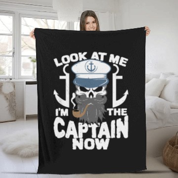 Discover Captain Boat Lovers Fishermen Sailing Boating Fleece Blankets