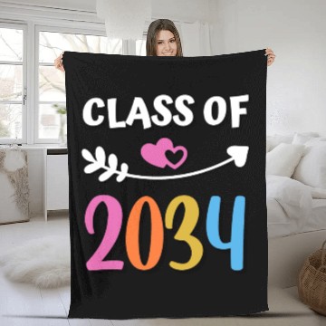 Discover Class Of 2034 Grow With Me Fleece Blankets / Kindergarten