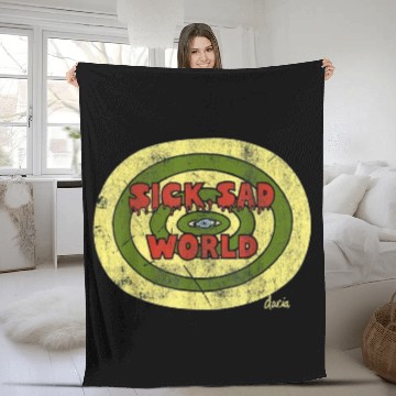 Discover Daria Sick Sad World Drippy Text Eye Logo Fleece Blankets