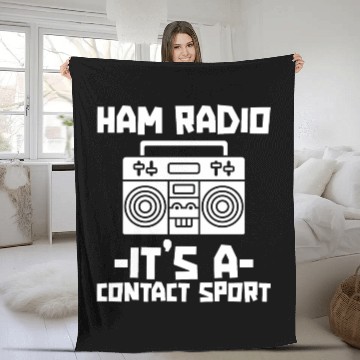 Discover Ham Radio, It's A Contact Sport 2 Fleece Blankets