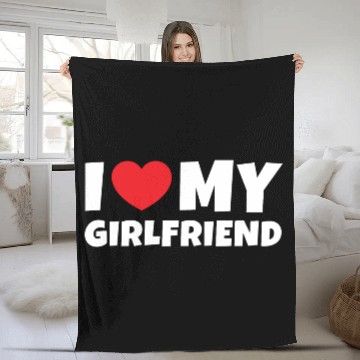 Discover I Love My Girlfriend I heart my girlfriend Fleece Blankets